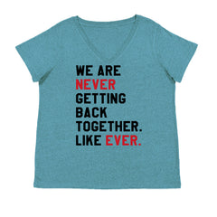 We Are Never Getting Back Together TTPD Eras Outfit Ladies V-Neck T-shirt Surf