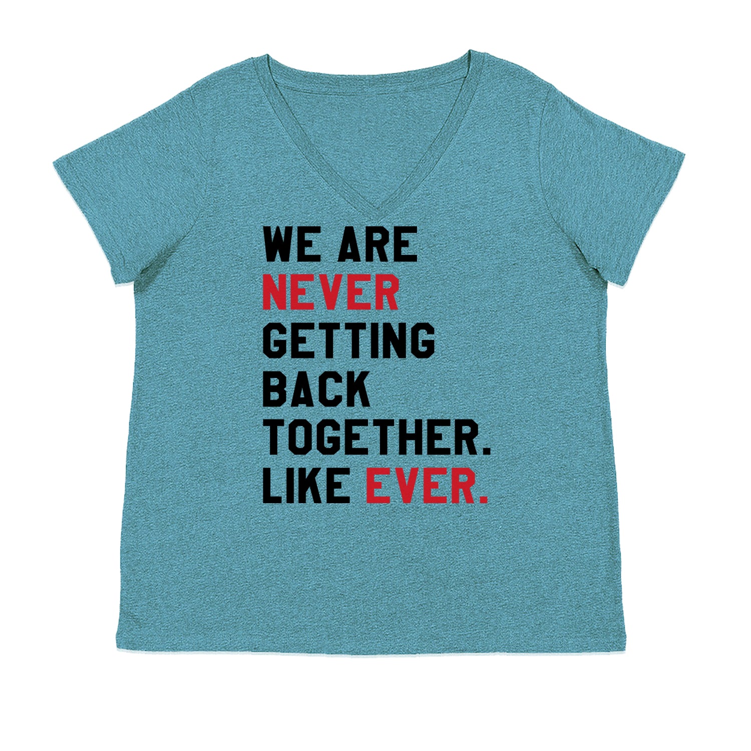 We Are Never Getting Back Together TTPD Eras Outfit Ladies V-Neck T-shirt Surf