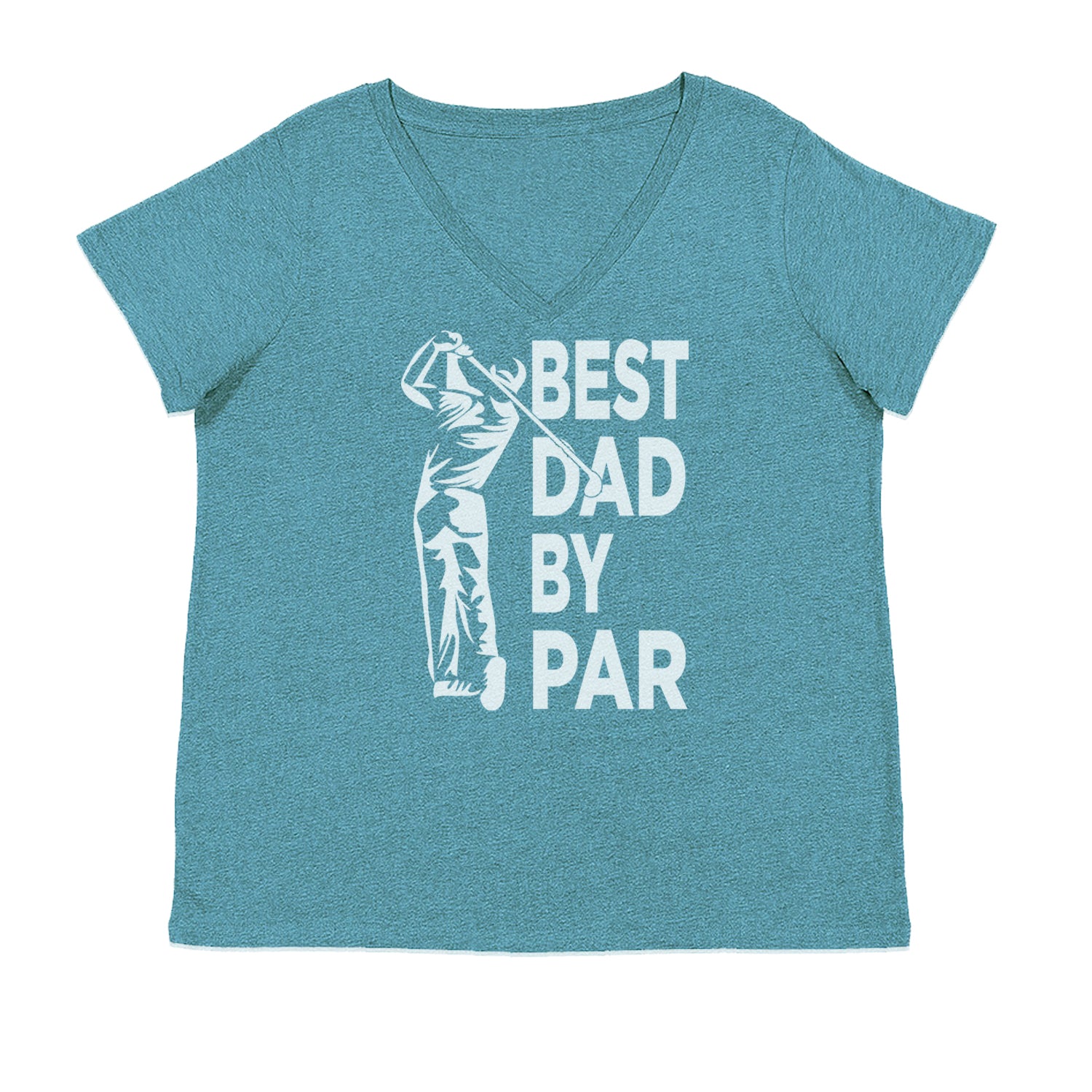 Best Dad By Par Golfing Gift For Father Ladies V-Neck T-shirt Surf