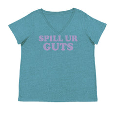 Spill Ur Guts Music Ladies V-Neck T-shirt Surf