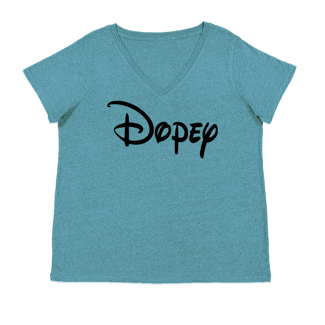 Dopey - 7 Dwarfs Costume Ladies V-Neck T-shirt Surf