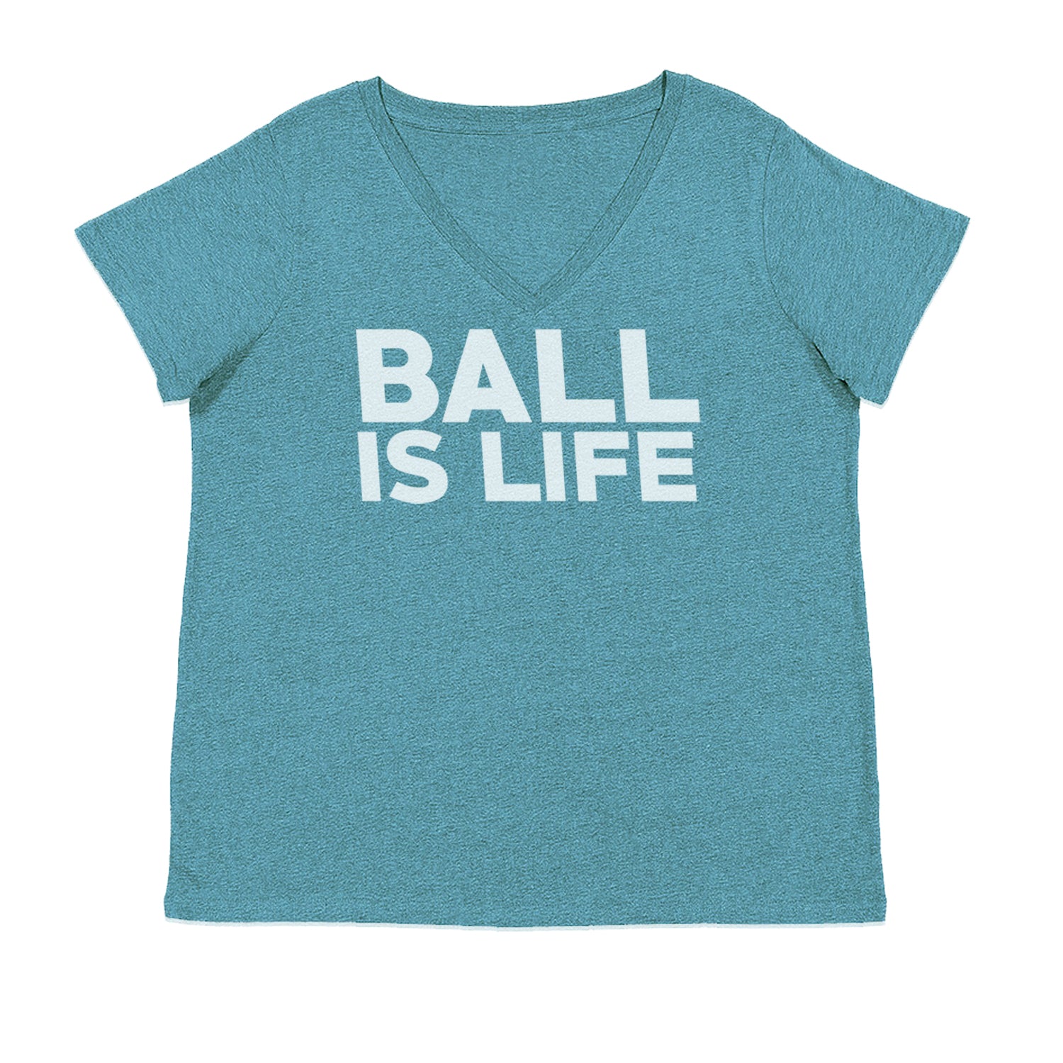 Ball Is Life Sports Enthusiasts Ladies V-Neck T-shirt Surf