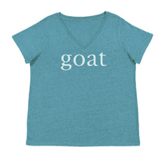 GOAT - Greatest Of All Time  Ladies V-Neck T-shirt Surf