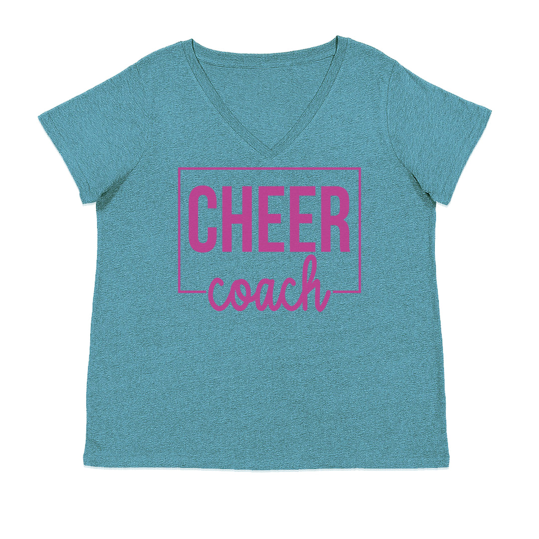 Cheer Coach Cheerleader Ladies V-Neck T-shirt Surf