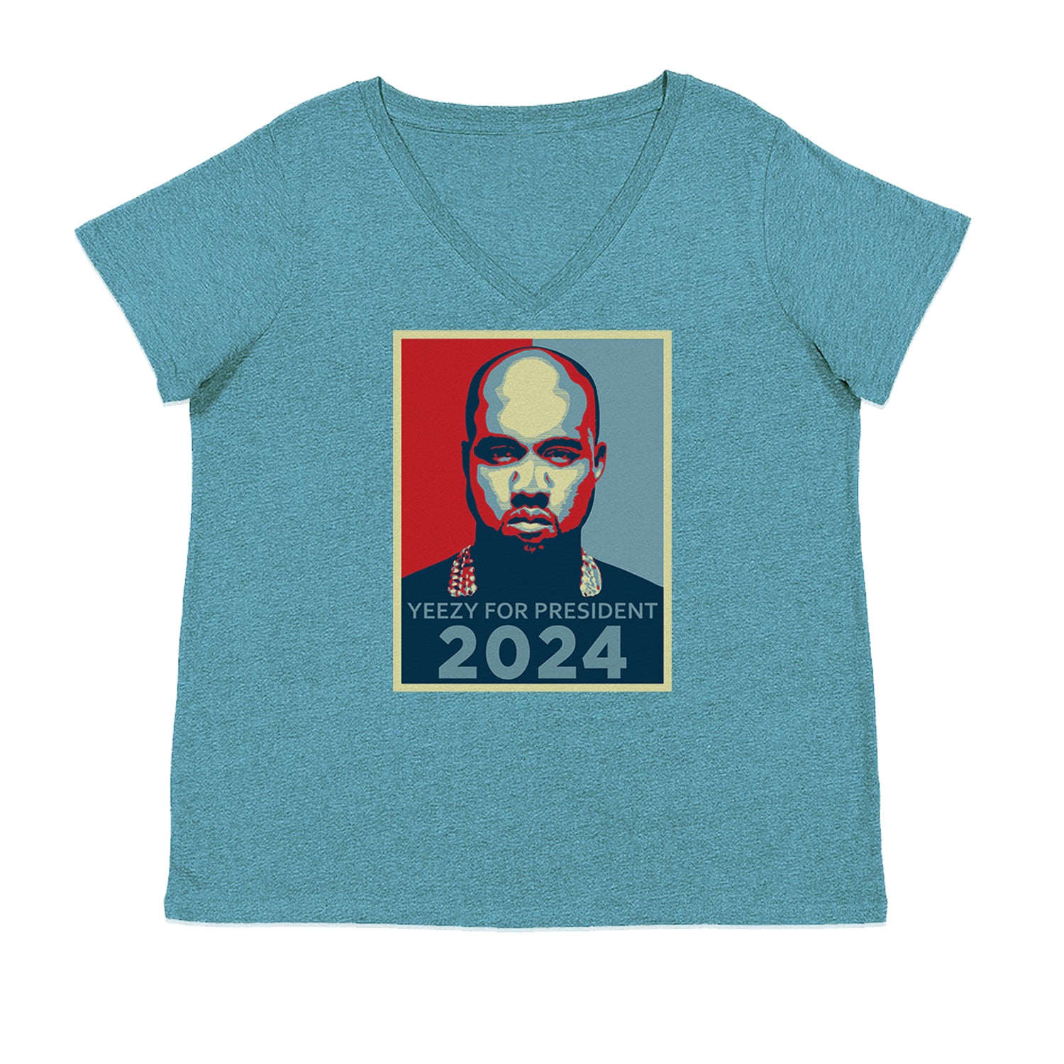 Yeezus For President Vote for Ye Ladies V-Neck T-shirt Surf