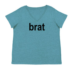Brat Lime Green I'm So Julia Ladies V-Neck T-shirt Surf