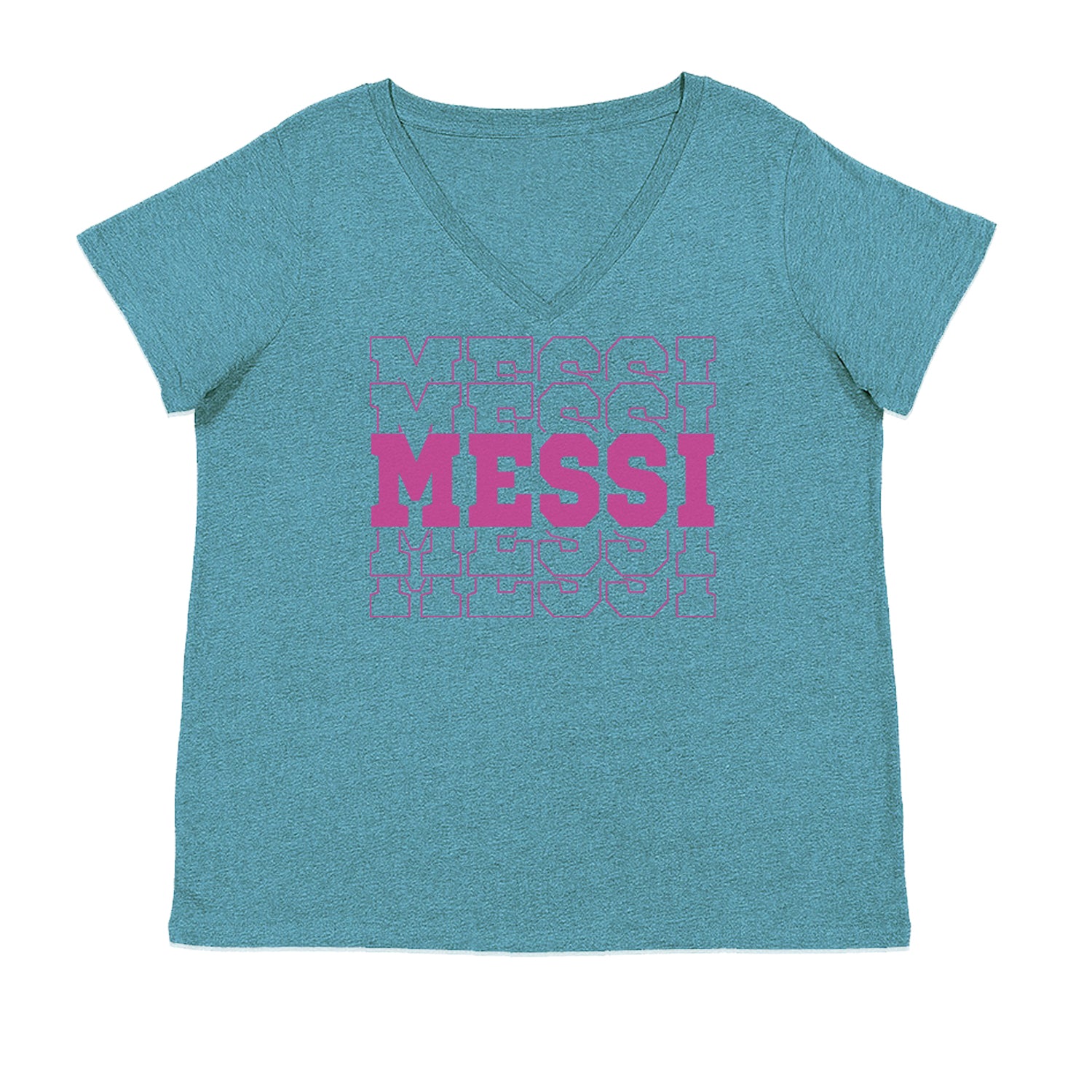 Messi Miami Futbol Ladies V-Neck T-shirt Surf