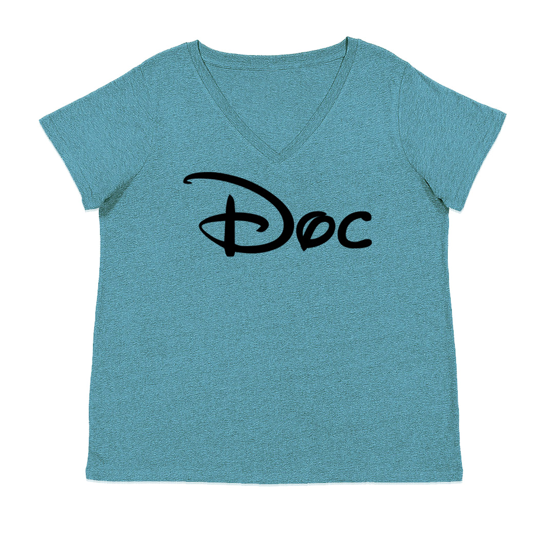 Doc - 7 Dwarfs Costume Ladies V-Neck T-shirt Surf