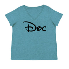 Doc - 7 Dwarfs Costume Ladies V-Neck T-shirt Surf