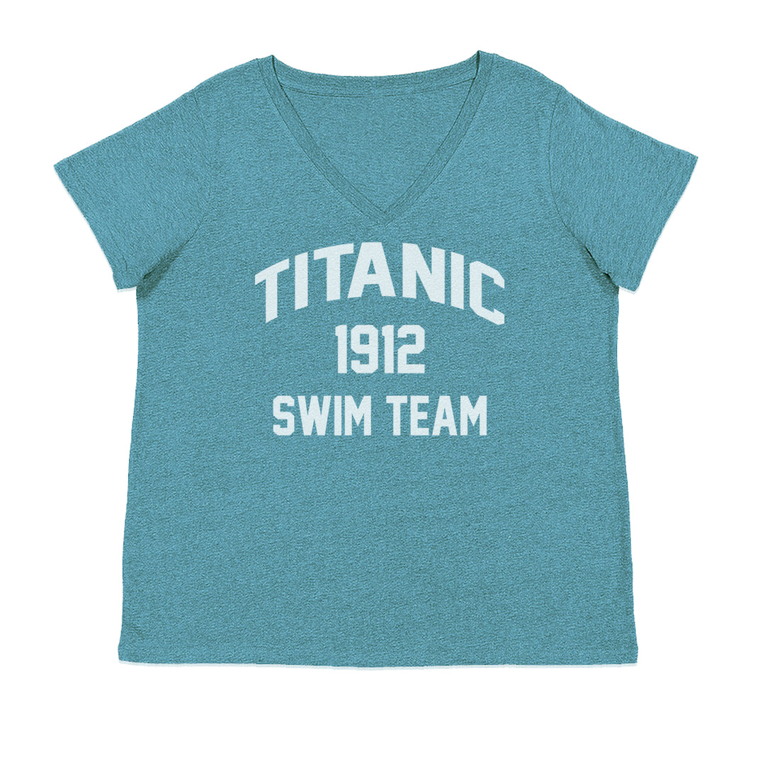 Titanic Swim Team 1912 Funny Cruise Ladies V-Neck T-shirt Surf
