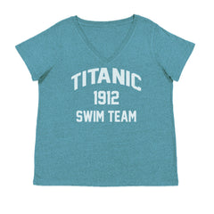 Titanic Swim Team 1912 Funny Cruise Ladies V-Neck T-shirt Surf