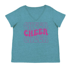 Cheer Cheer Cheer Ladies V-Neck T-shirt Surf
