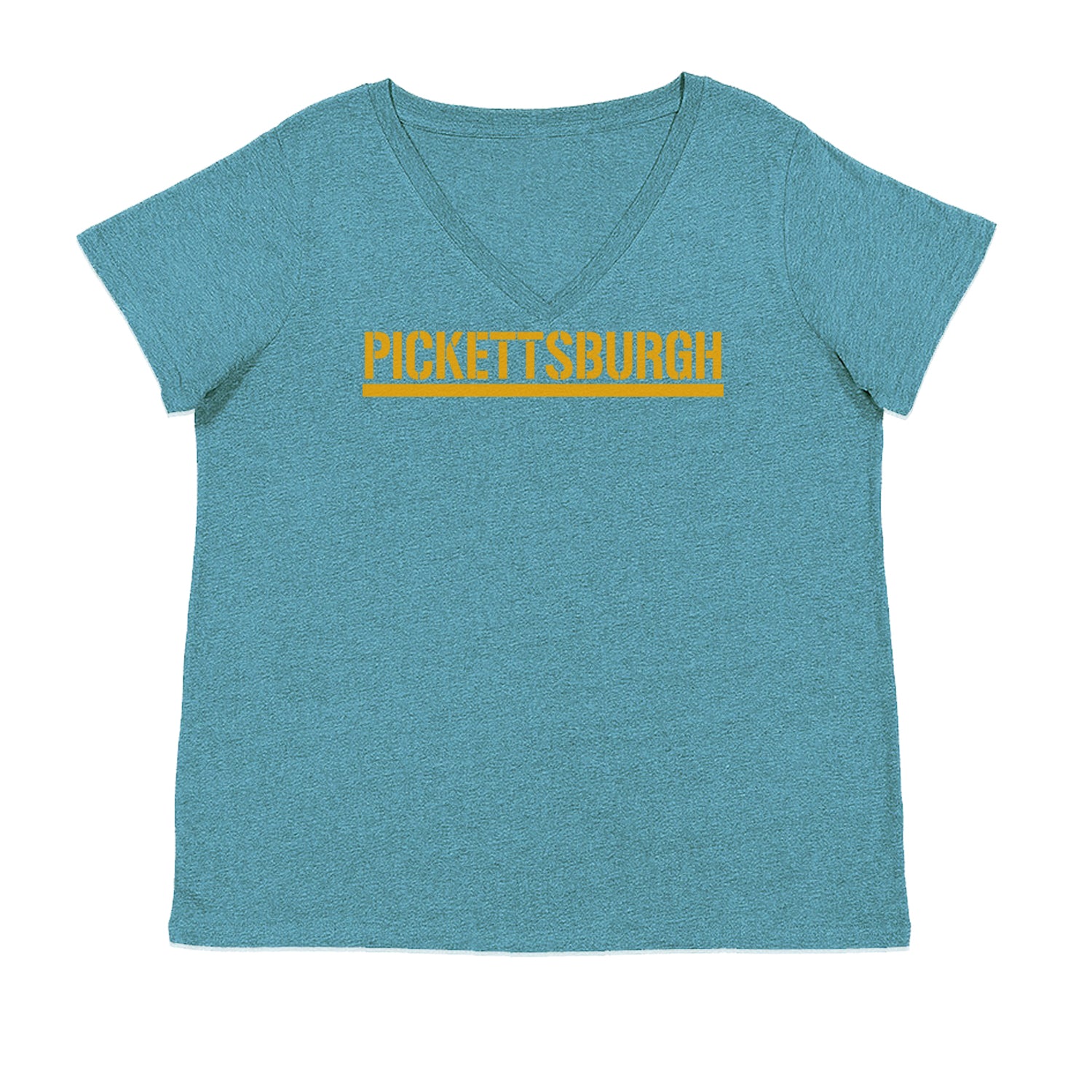 Pickettsburgh Pittsburgh Football Ladies V-Neck T-shirt Surf