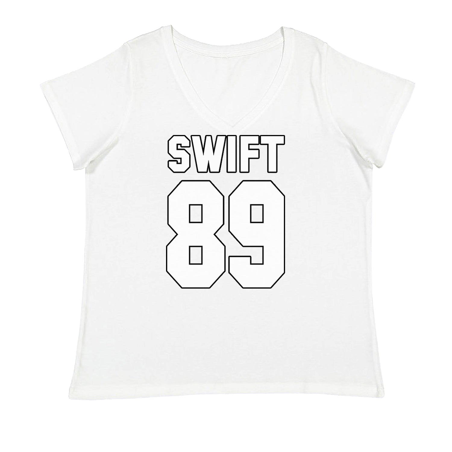 Swift 89 Birth Year Music Fan Era Poets Department Lover Ladies V-Neck T-shirt White