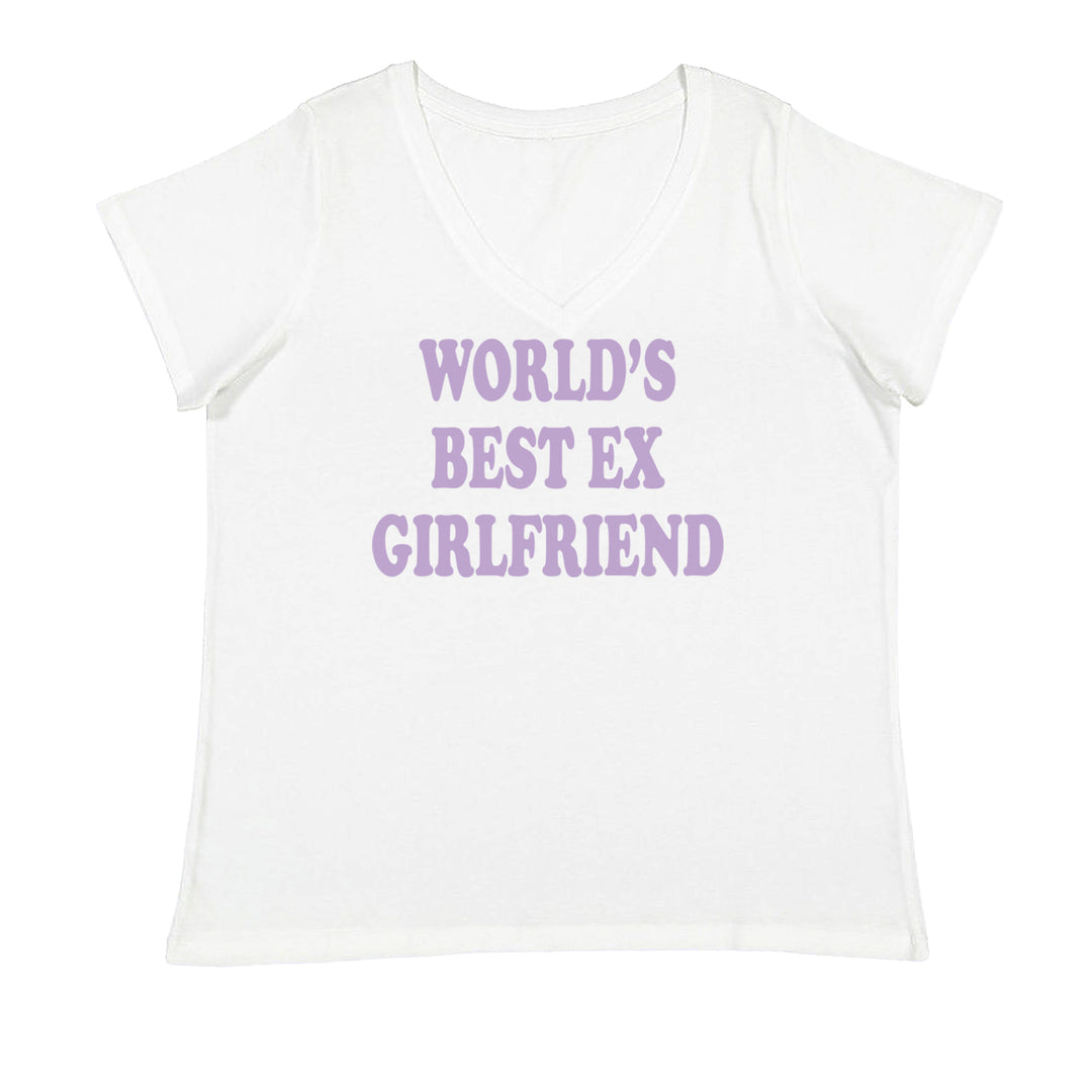 World's Best Ex Girlfriend Y2K Revenge Ladies V-Neck T-shirt White