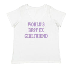 World's Best Ex Girlfriend Y2K Revenge Ladies V-Neck T-shirt White