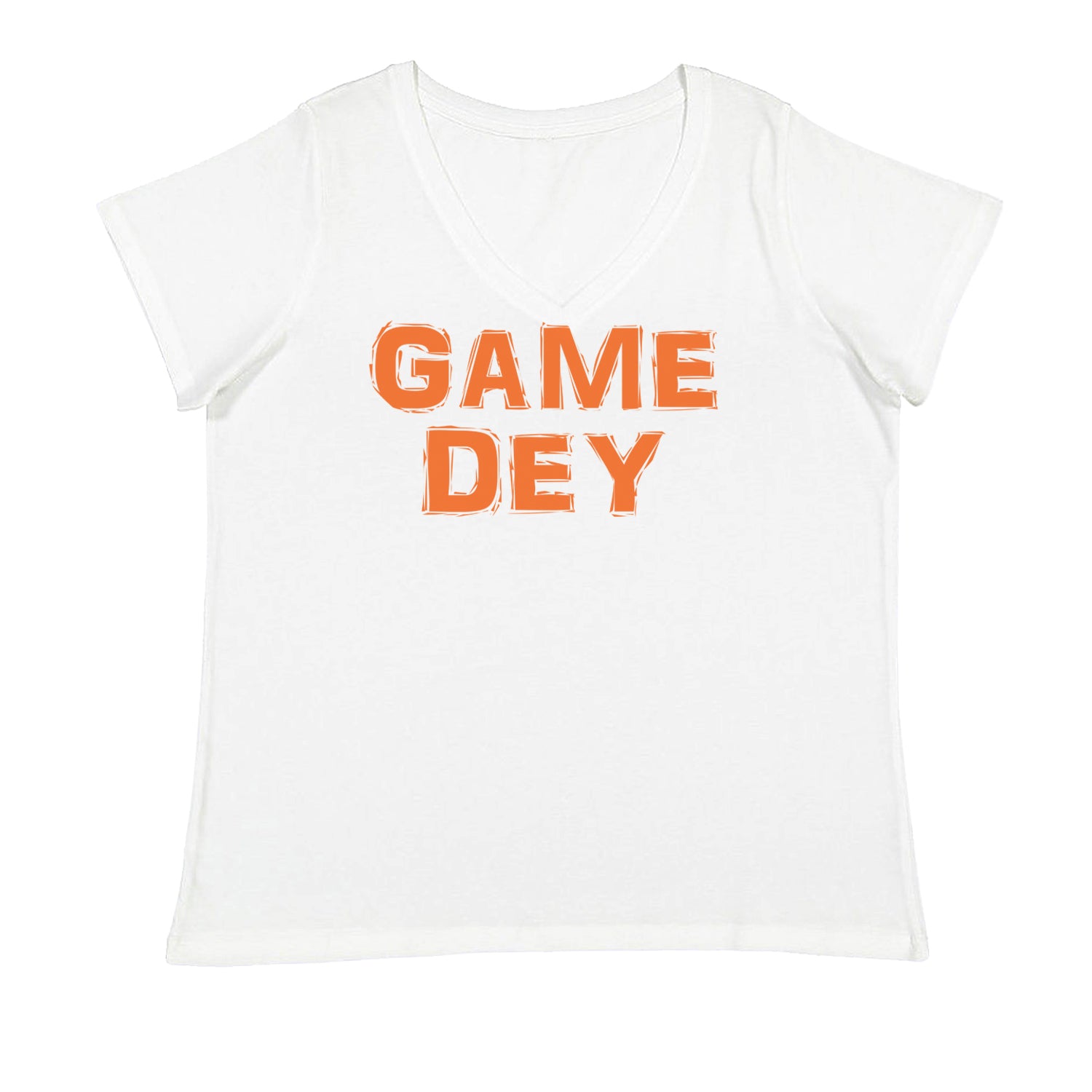 Game Dey Cincinnati Football Ladies V-Neck T-shirt White