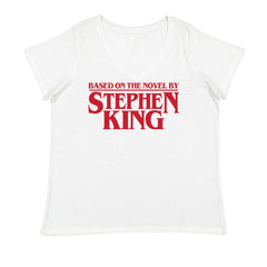 Based On The Novel By Stephen King Ladies V-Neck T-shirt White
