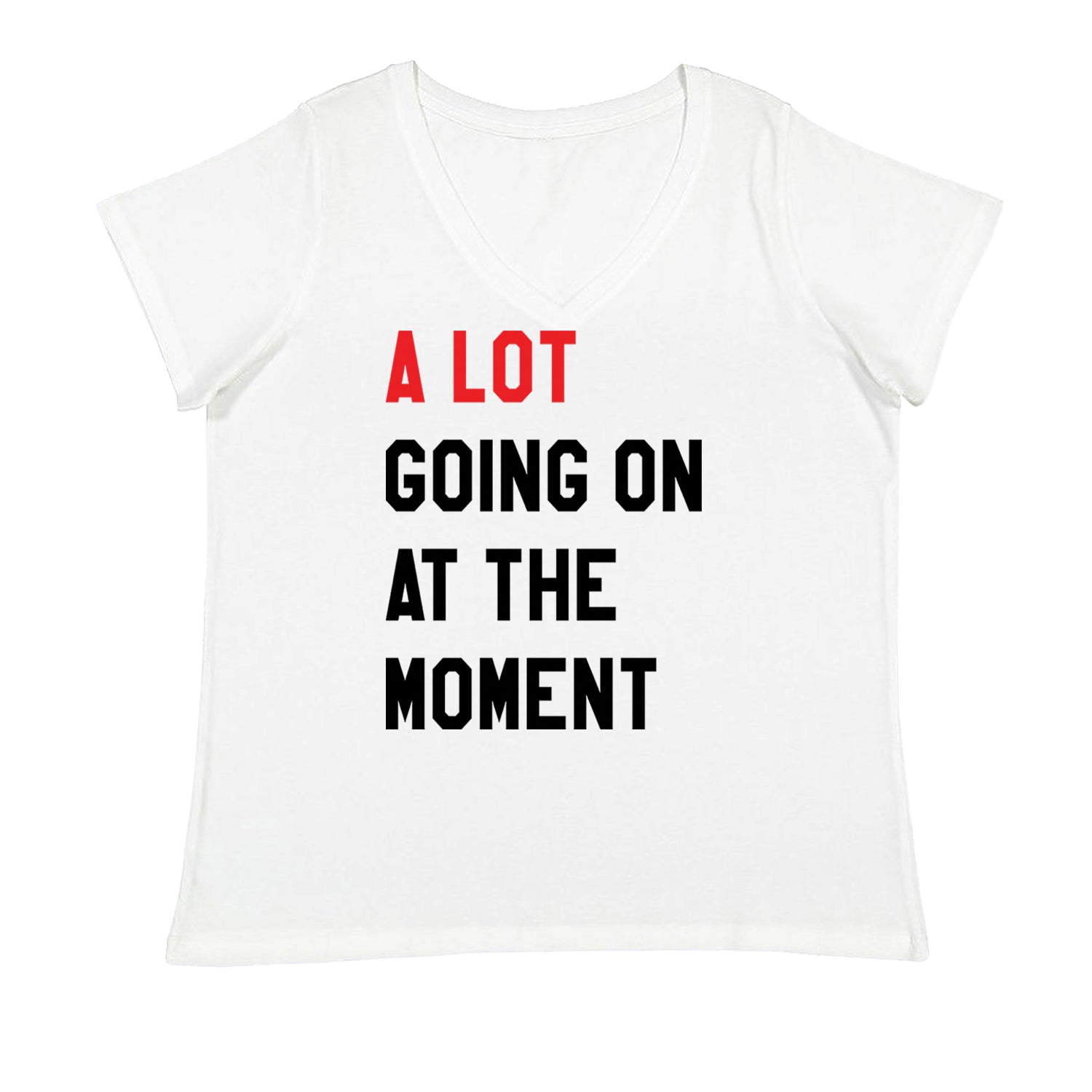 A Lot Going On At The Moment New TTPD Poet Department Ladies V-Neck T-shirt White