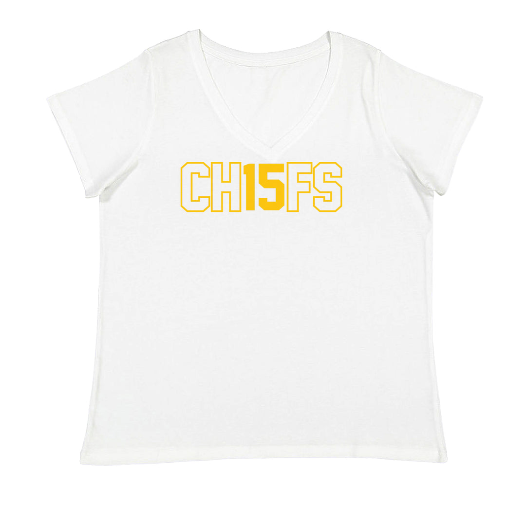 Ch15fs Chief 15 Shirt Ladies V-Neck T-shirt White