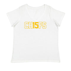 Ch15fs Chief 15 Shirt Ladies V-Neck T-shirt White