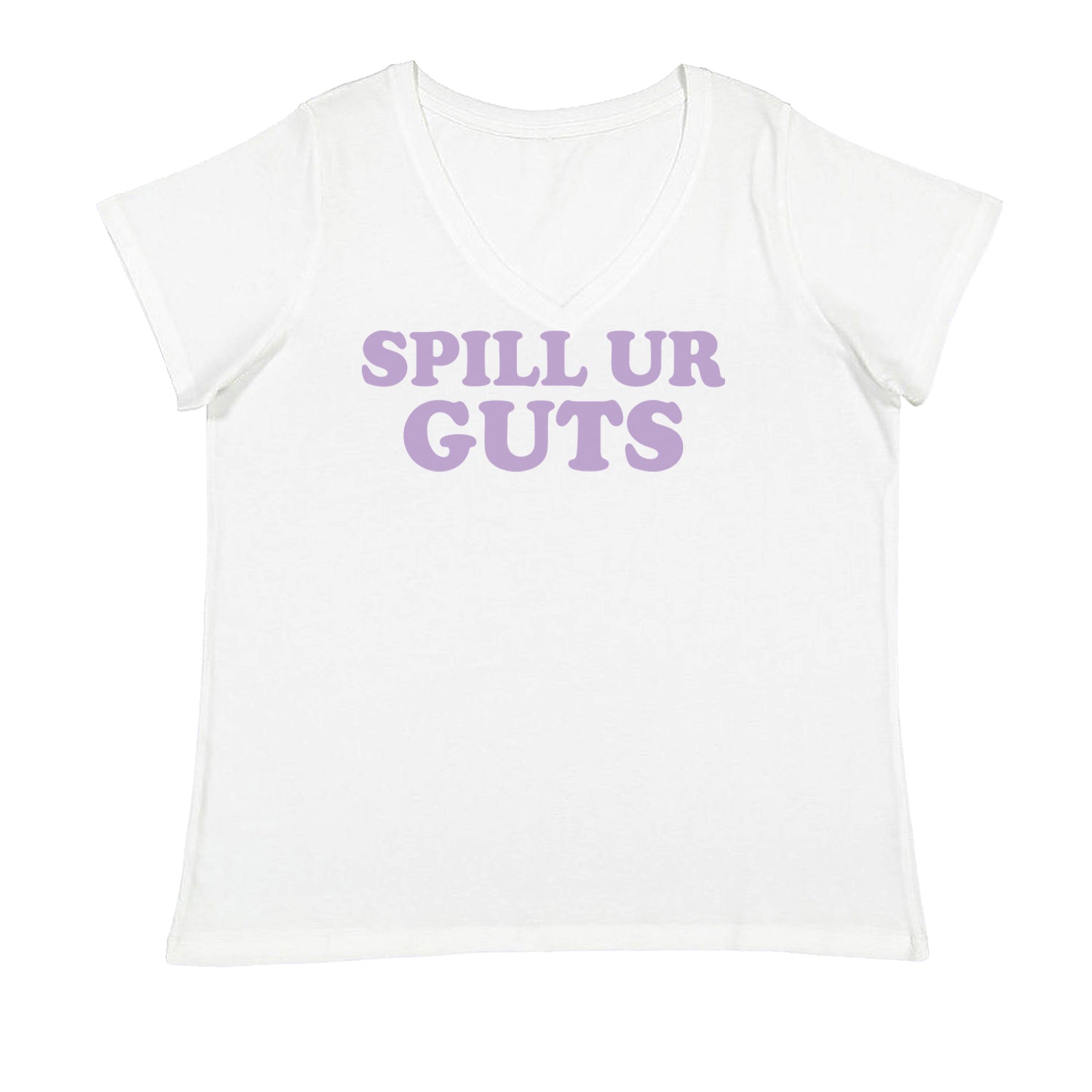 Spill Ur Guts Music Ladies V-Neck T-shirt White