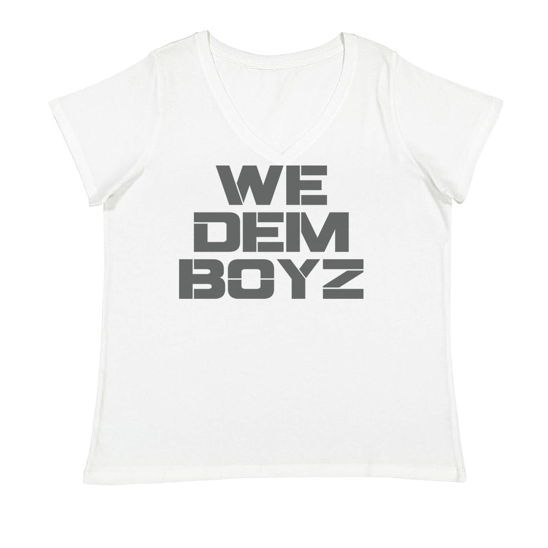 WE Dem Boys Dallas  Ladies V-Neck T-shirt White