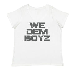 WE Dem Boys Dallas  Ladies V-Neck T-shirt White