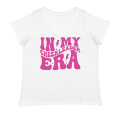 In My Cheerleader Era Ladies V-Neck T-shirt White