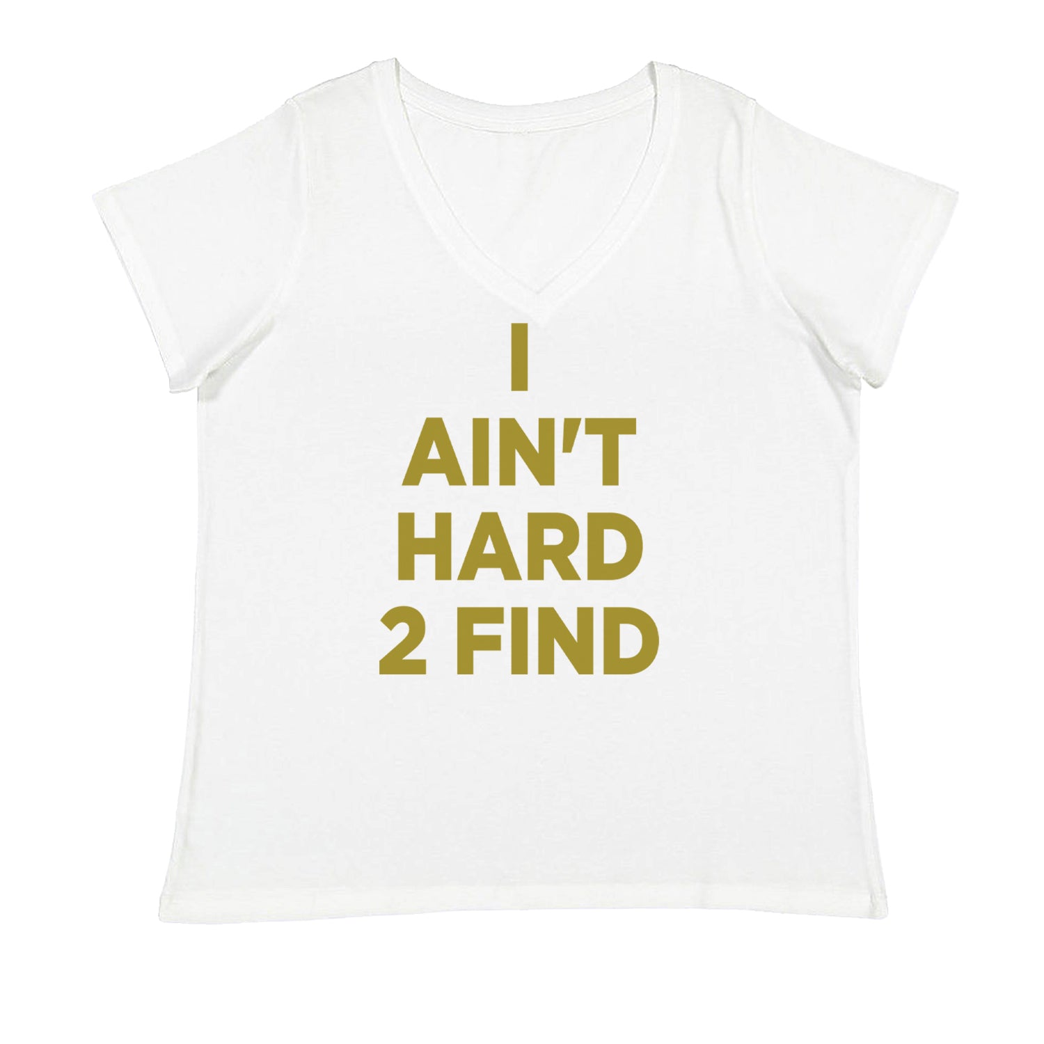 I Ain't Hard To Find Coach Prime Ladies V-Neck T-shirt White