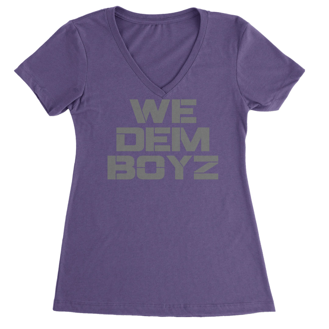 WE Dem Boys Dallas  Ladies V-Neck T-shirt Purple