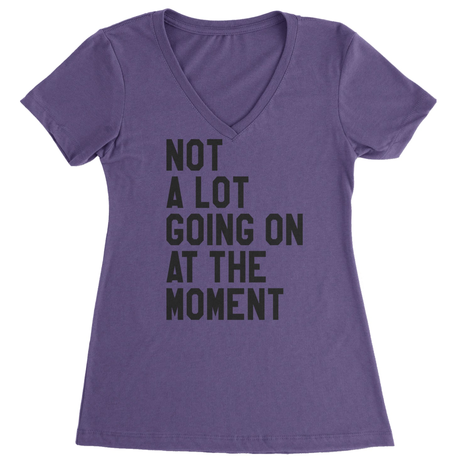 NOT A Lot Going On At The Moment Feeling 22 TTPD Ladies V-Neck T-shirt Purple