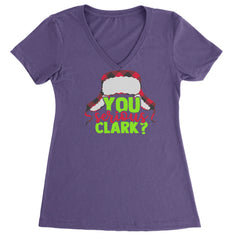 You Serious Clark? Griswold Ladies V-Neck T-shirt Purple