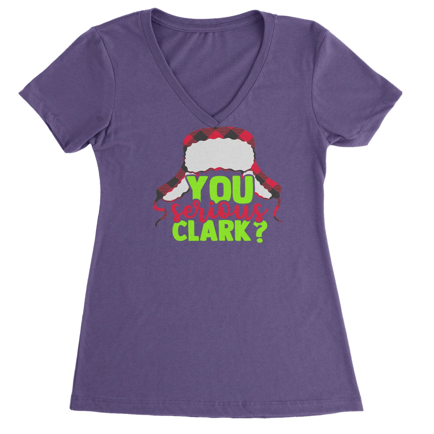 You Serious Clark? Griswold Ladies V-Neck T-shirt Purple