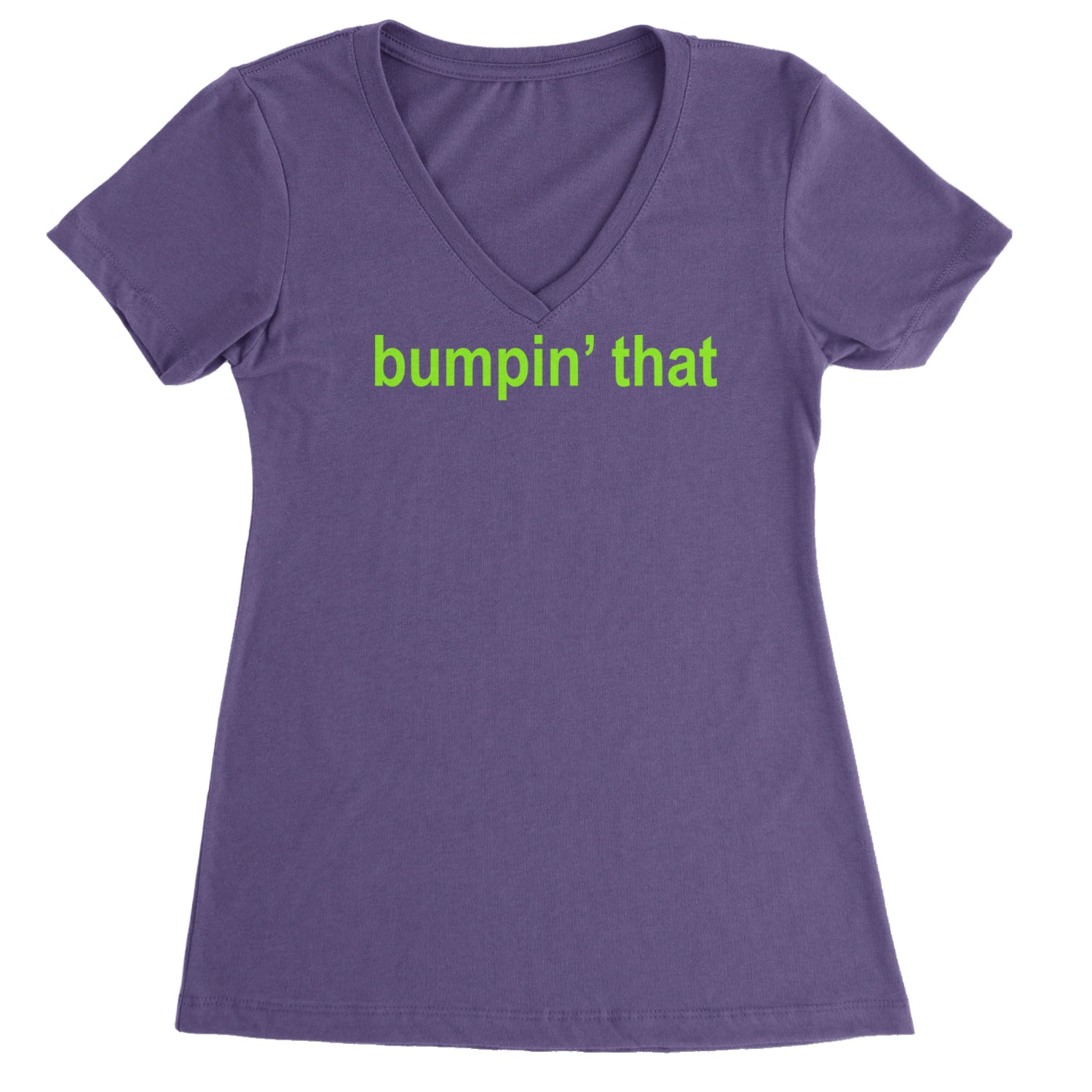 Bumpin' That Brat Music Ladies V-Neck T-shirt Purple