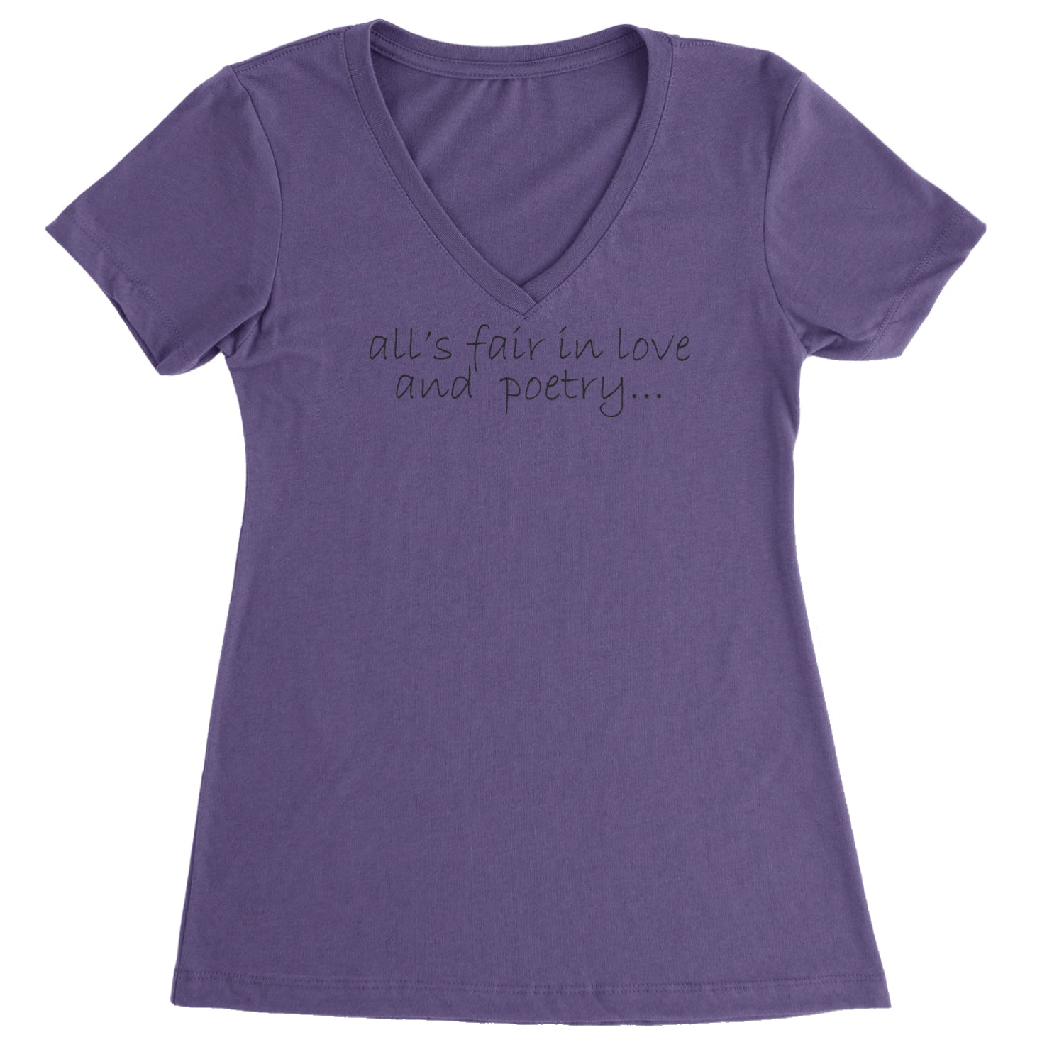 All's Fair In Love And Poetry TTPD Poets Department Ladies V-Neck T-shirt Purple