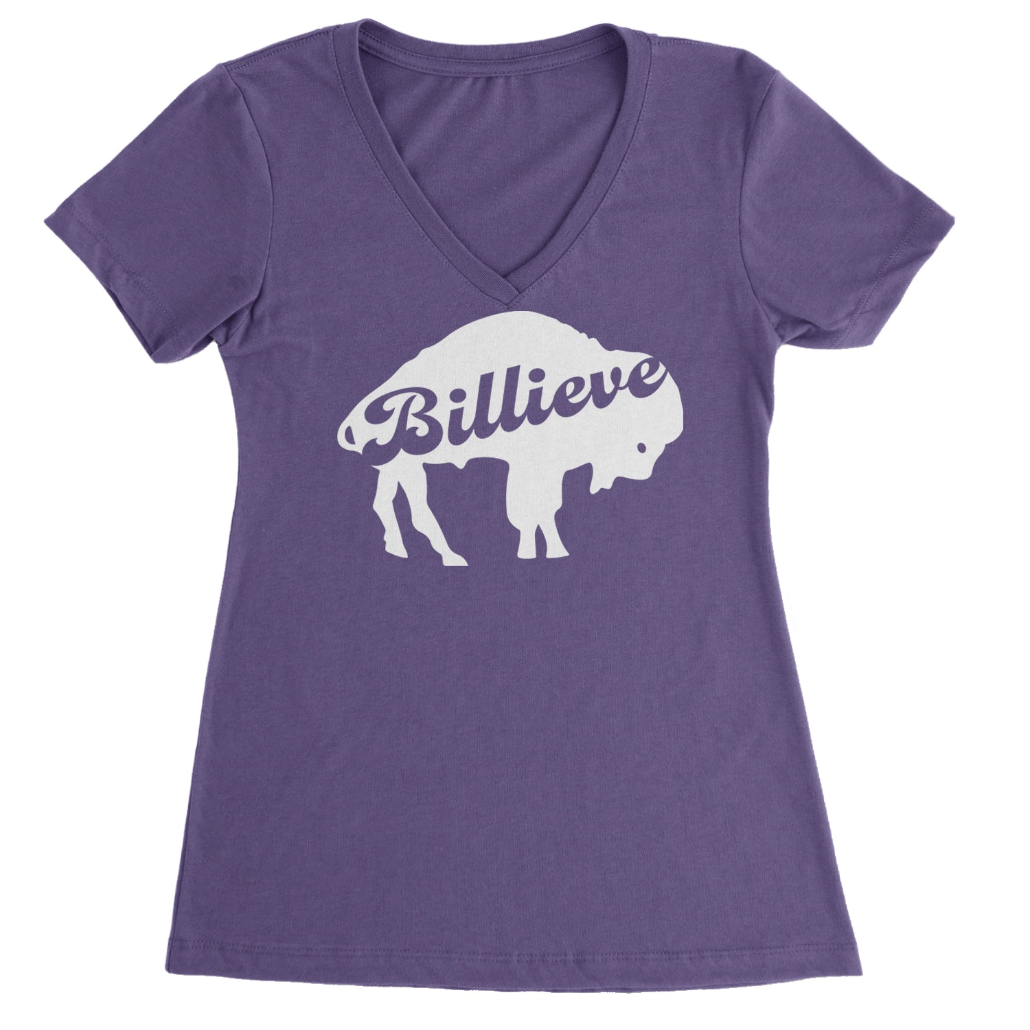 Billieve Bills Mafia Ladies V-Neck T-shirt Purple