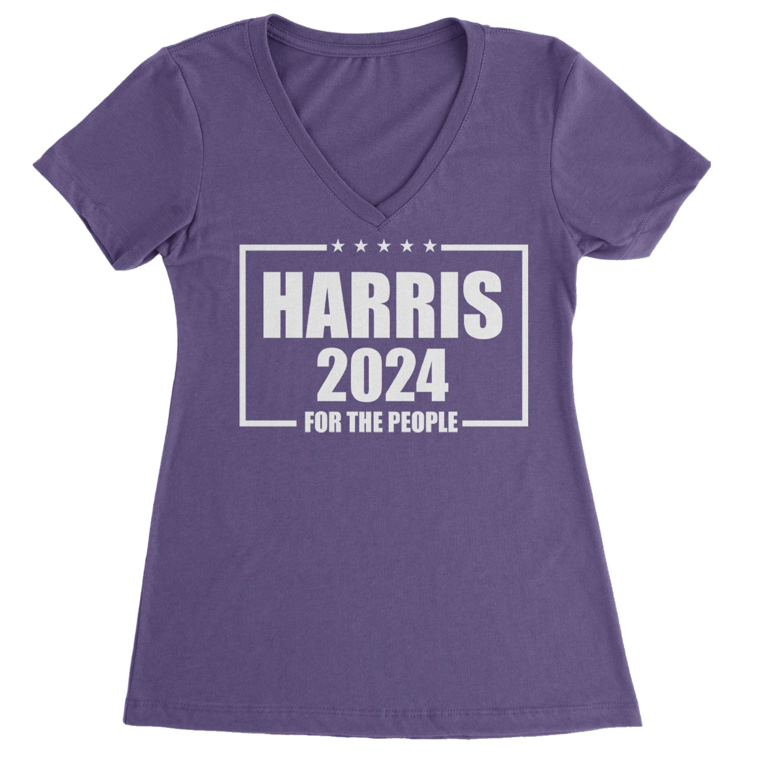 Harris 2024 - Vote For Kamala For President Ladies V-Neck T-shirt Purple