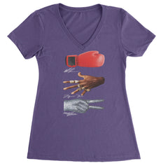 Tyson Jordan Jackson Iconic Michaels Ladies V-Neck T-shirt Purple