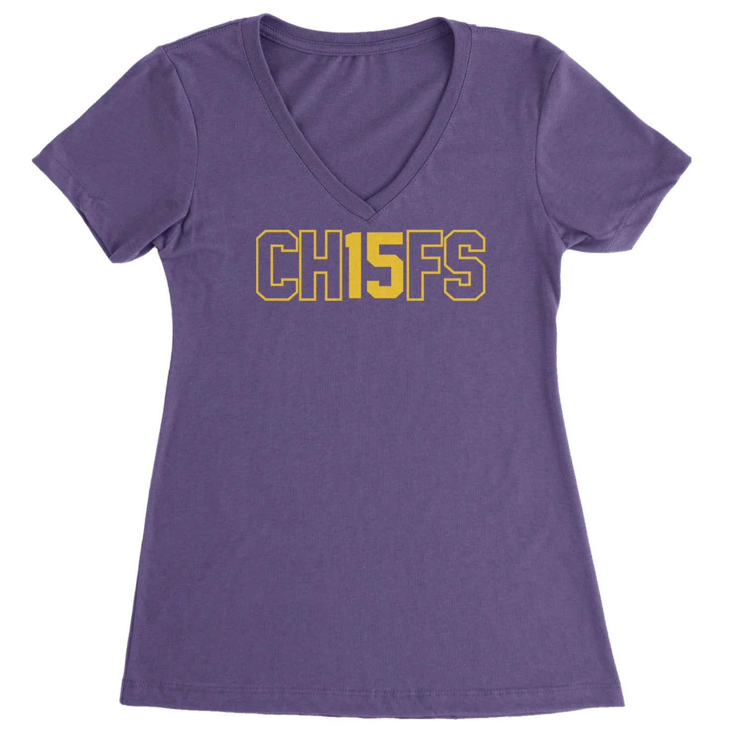 Ch15fs Chief 15 Shirt Ladies V-Neck T-shirt Purple