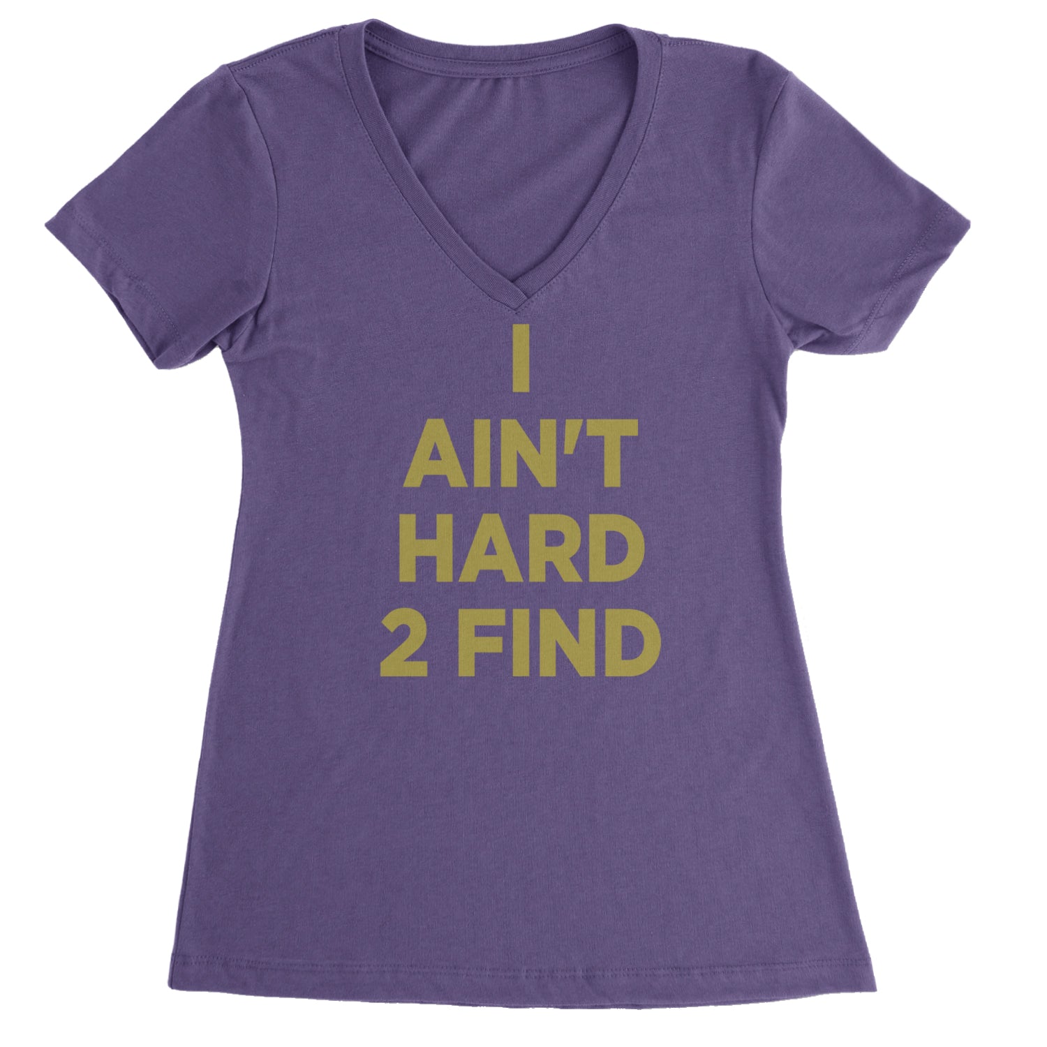 I Ain't Hard To Find Coach Prime Ladies V-Neck T-shirt Purple