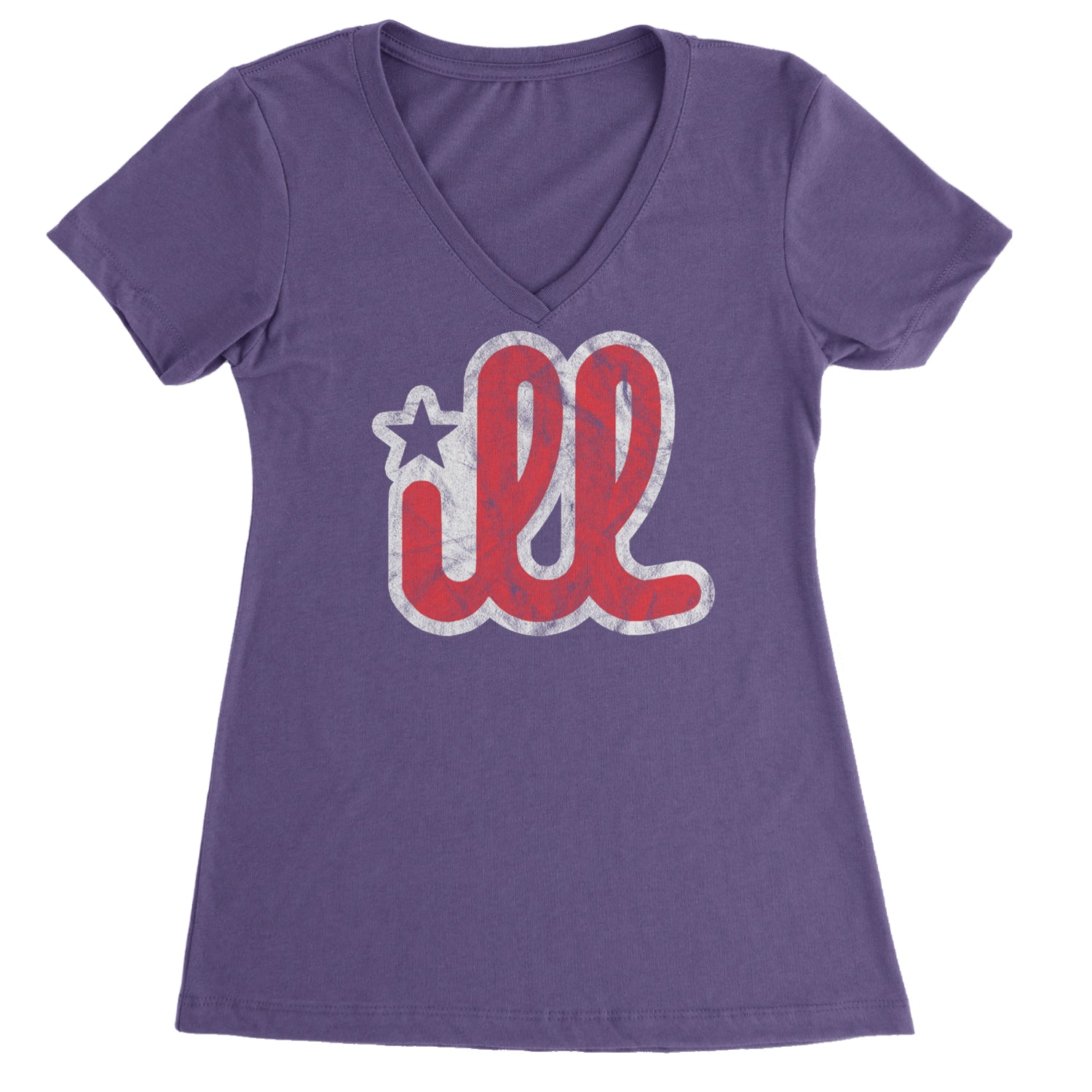 ILL Vintage It's A Philadelphia Philly Thing Ladies V-Neck T-shirt Purple