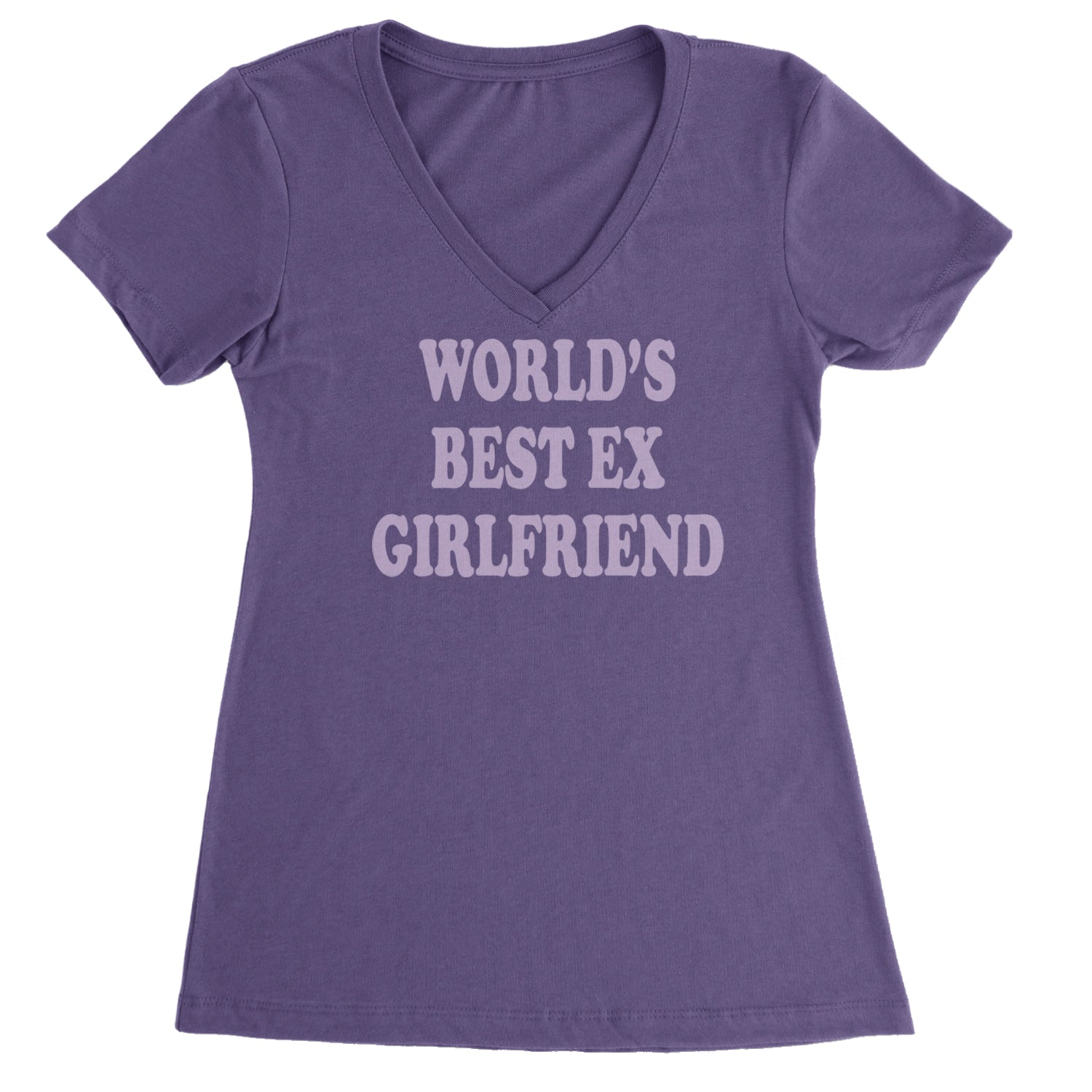 World's Best Ex Girlfriend Y2K Revenge Ladies V-Neck T-shirt Purple