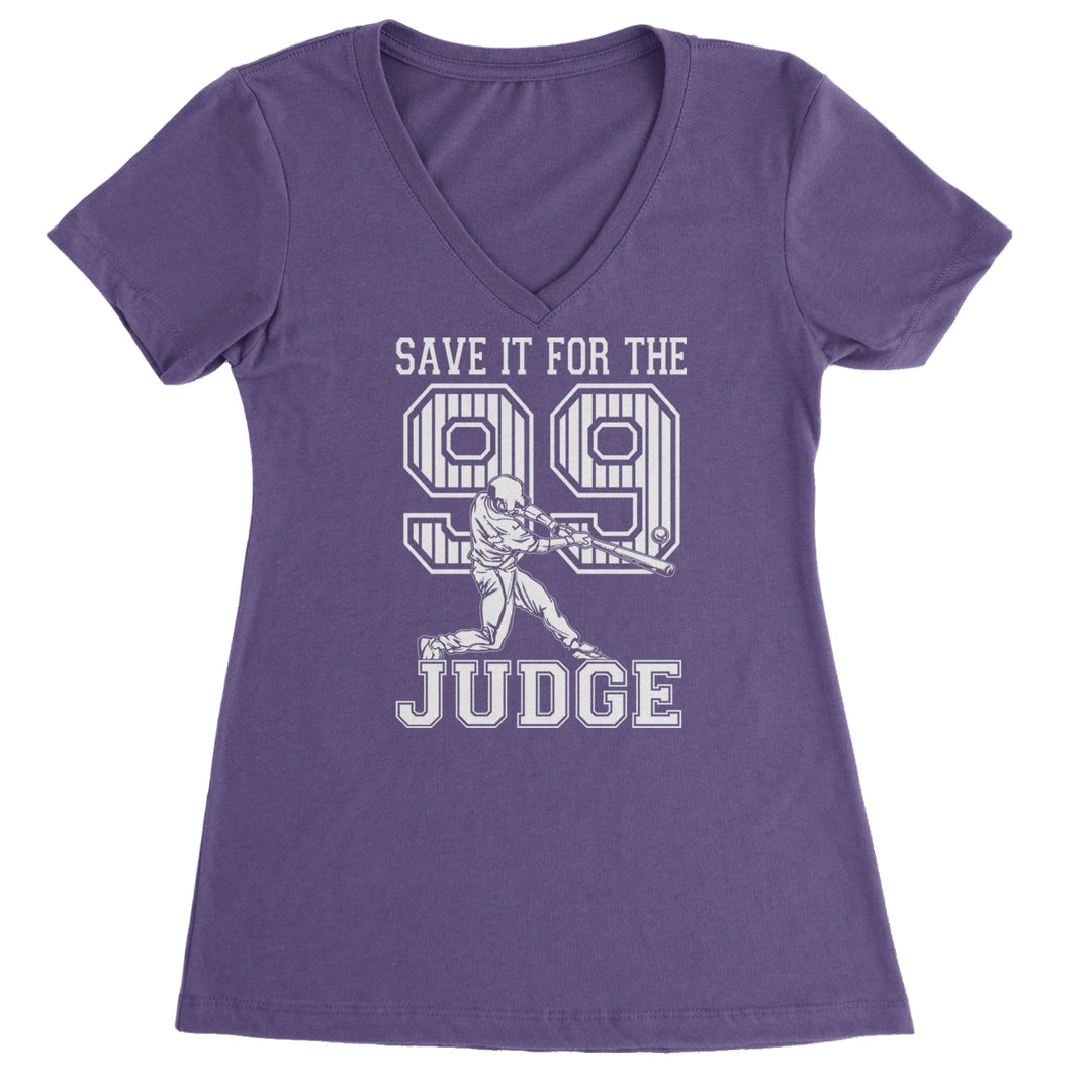 Save It For The Judge 99  Ladies V-Neck T-shirt Purple