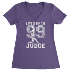 Save It For The Judge 99  Ladies V-Neck T-shirt Purple