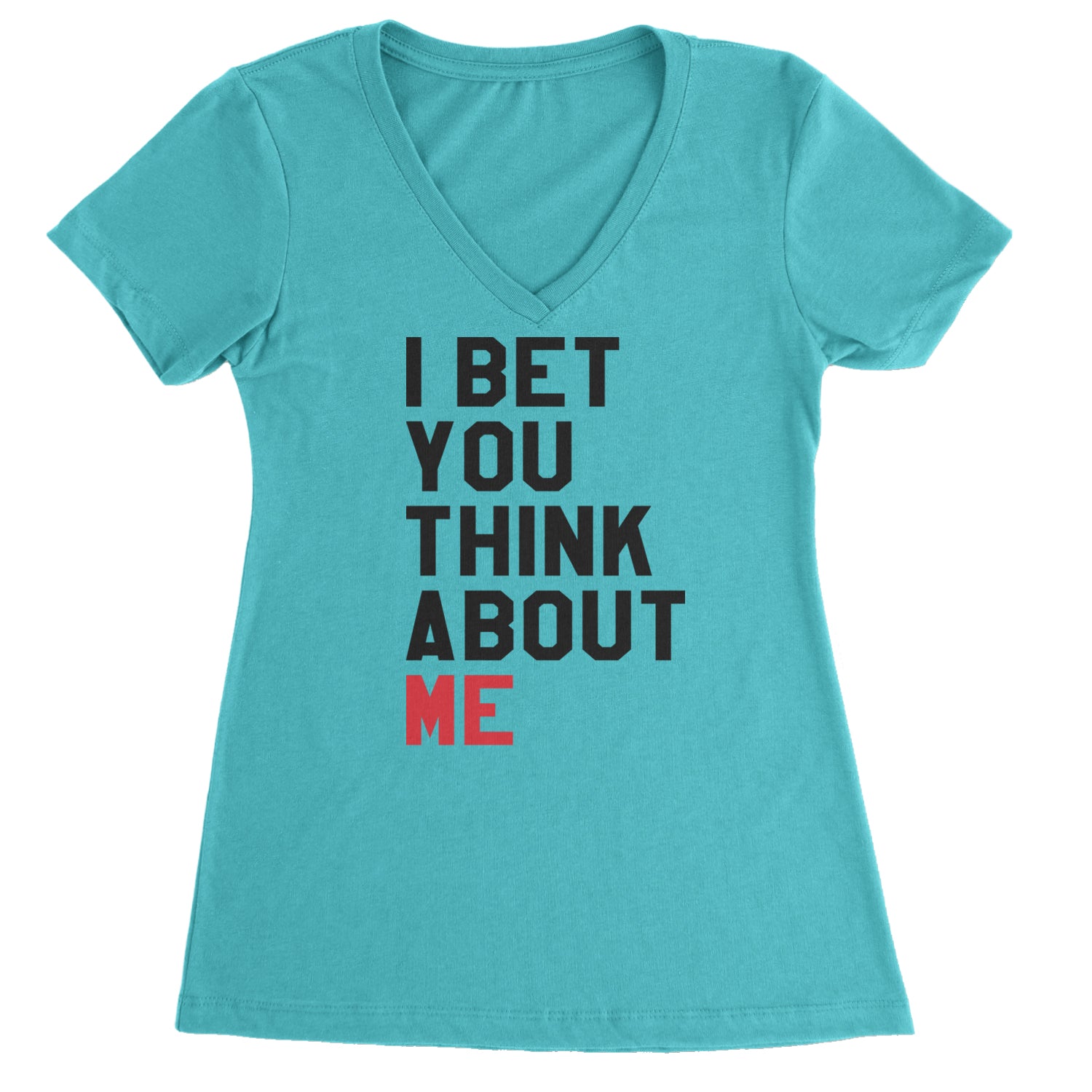 I Bet You Think About Me New TTPD Era Ladies V-Neck T-shirt White