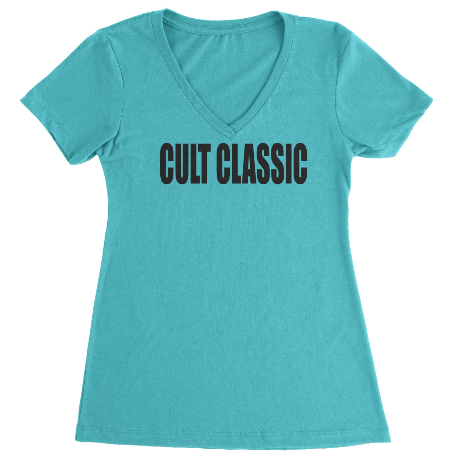 Cult Classic Pop Music Club Ladies V-Neck T-shirt Surf