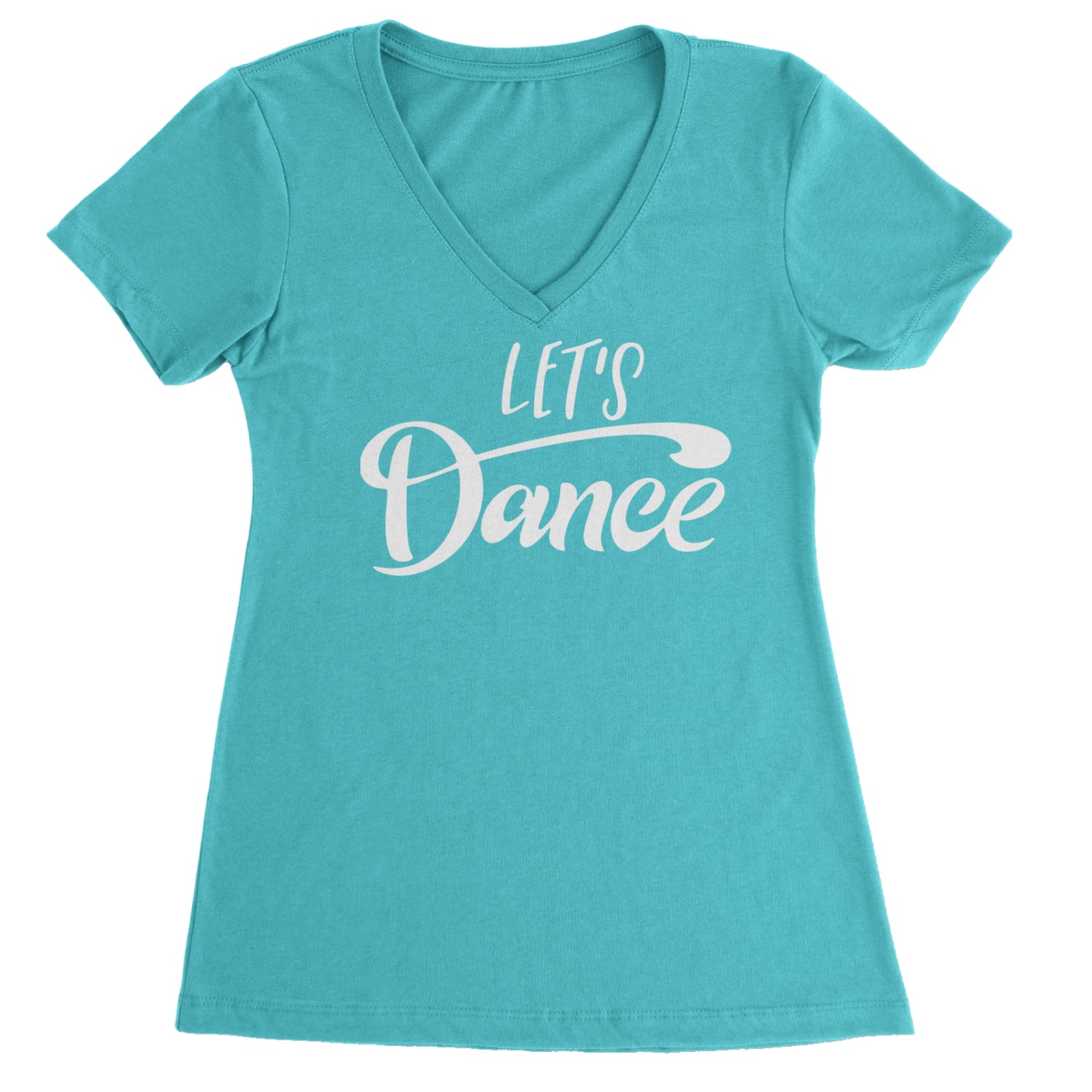 Let's Dance Ladies V-Neck T-shirt Black