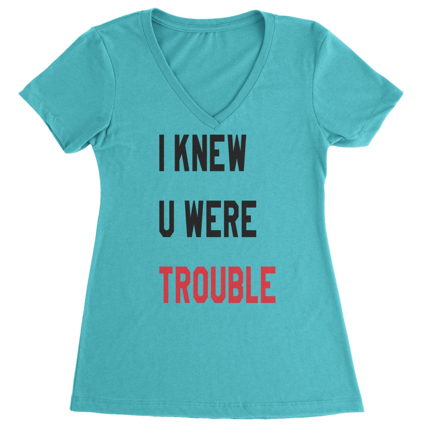 I Knew You Were Trouble New TTPD Era Ladies V-Neck T-shirt White