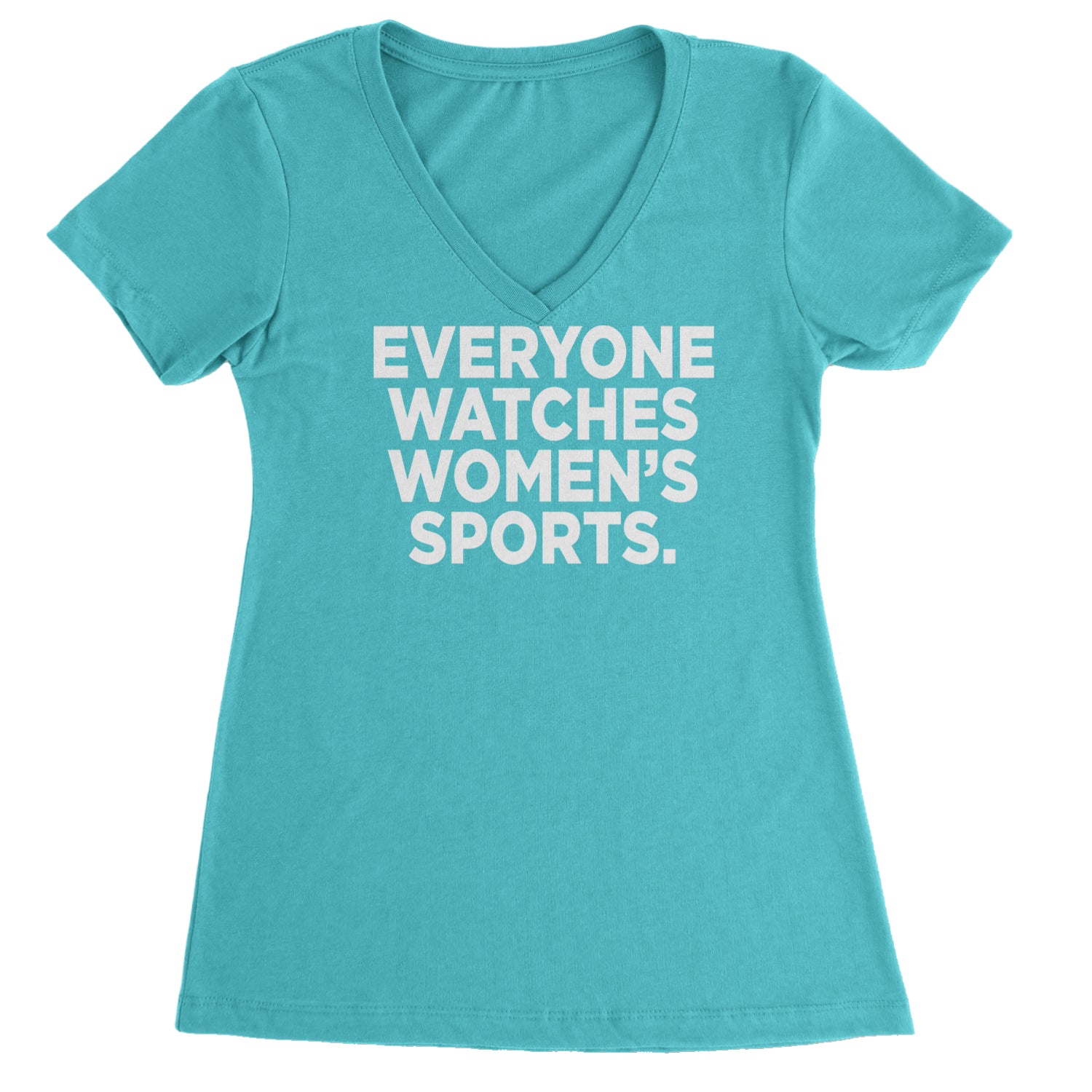 Everyone Watches Women's Sports Ladies V-Neck T-shirt Surf